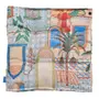 FUTON 40 CM X 40 CM SAUDADE TROPICAL - AZUL HISTÓRICO/MULTICOR - Foto 1