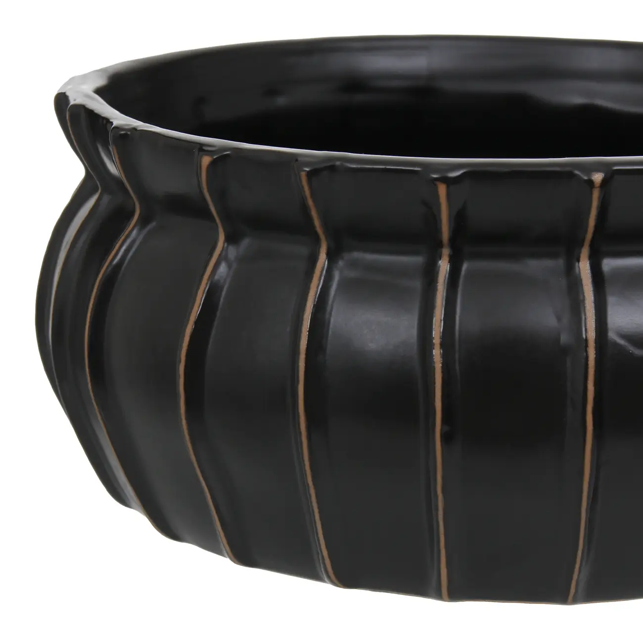 CACHEPÔ 20 CM KISHI - PRETO/CANELA DO CEILÃO - Foto 4