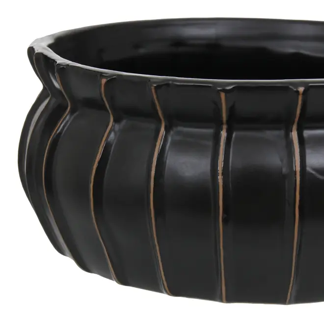 CACHEPÔ 20 CM KISHI - PRETO/CANELA DO CEILÃO - Foto 4