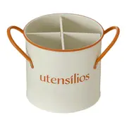 PORTA-UTENSÍLIOS BODEGA - OFF WHITE/CASCA DE URUCUM - Foto 2