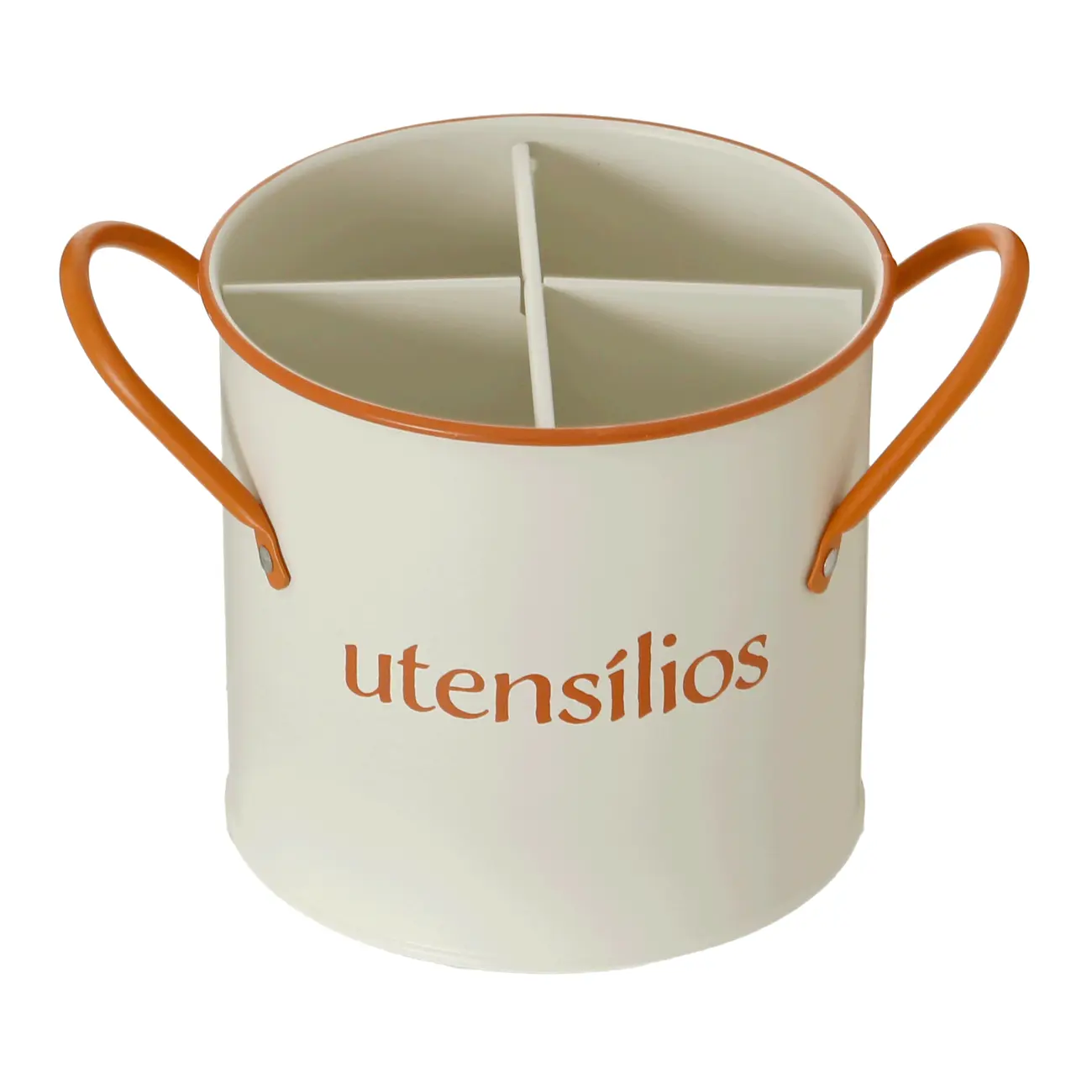 PORTA-UTENSÍLIOS BODEGA - OFF WHITE/CASCA DE URUCUM - Foto 2