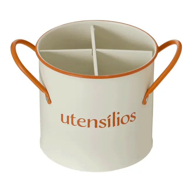 PORTA-UTENSÍLIOS BODEGA - OFF WHITE/CASCA DE URUCUM - Foto 2