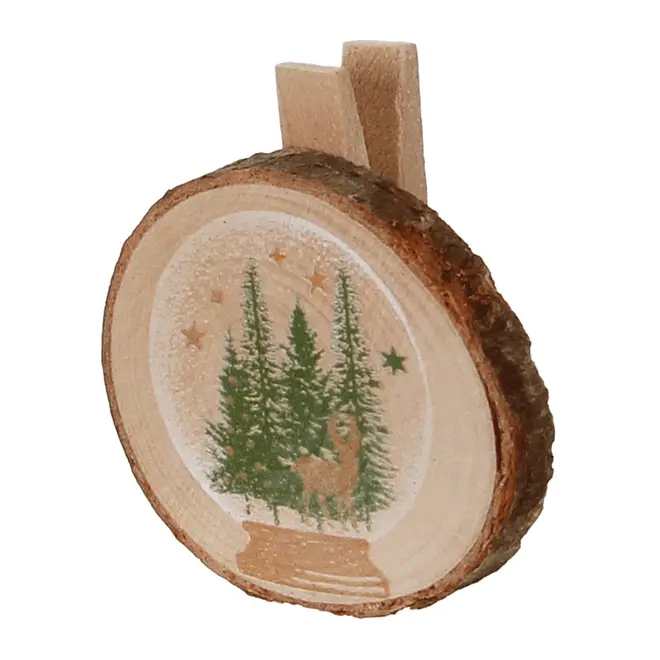 KIT COM 6 PRENDEDORES VILAREJO NOEL - CASCA DE URUCUM/CIPESTRE - Foto 9