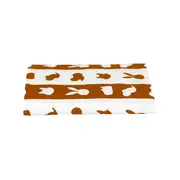 LENÇOL COM ELÁSTICO JÚNIOR INFANTIL 78 CM X 1,62 M X 18 CM FEIRA DOS BICHOS - OFF WHITE/CASCA DE URUCUM - Foto 1