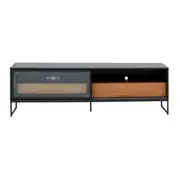 RACK 2 PORTAS DE CORRER/2 GAVETAS 1,80 M X 45 CM STREET - KONKRET/INCOLOR - Foto 3