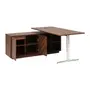 MESA COM BALCÃO 2 PORTAS /1 GAVETA 1,60 M X 1,60 M VINCENT - PAU FERRO/ALUMÍNIO - Foto 6