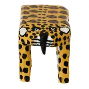 BANCO DECORATIVO PINTADA FILHOTE - AMARELO/PRETO - Foto 4