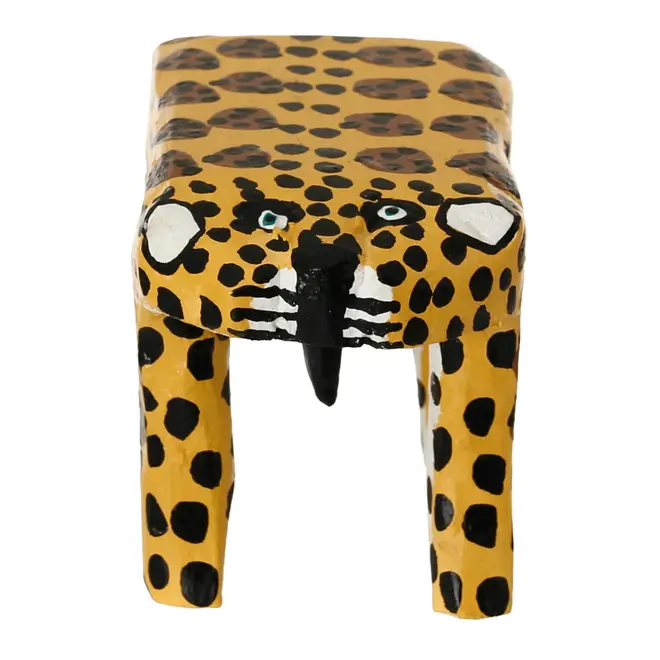 BANCO DECORATIVO PINTADA FILHOTE - AMARELO/PRETO - Foto 4