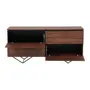 BUFFET 4 PORTAS BASCULANTES 1,60 M X 45 CM HEPTA - PAU FERRO/PRETO - Foto 5