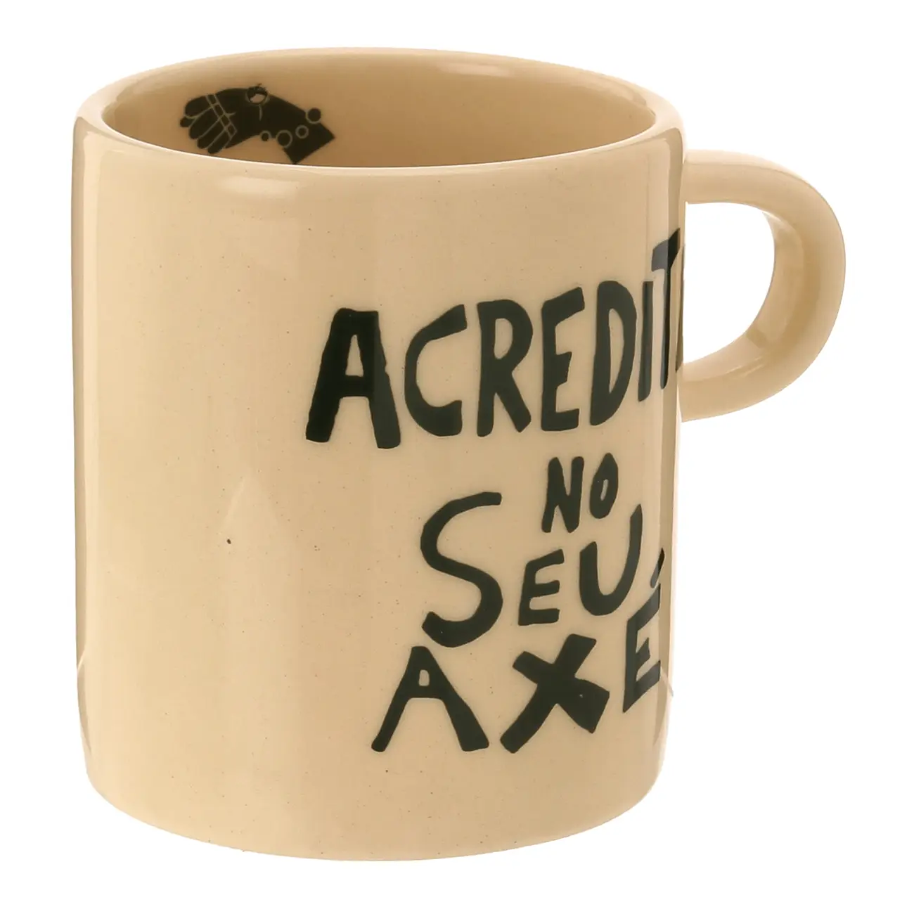 CANECA 300 ML SETE ERVAS AXÉ - ARGILA CRUA/VERDE - Foto 2