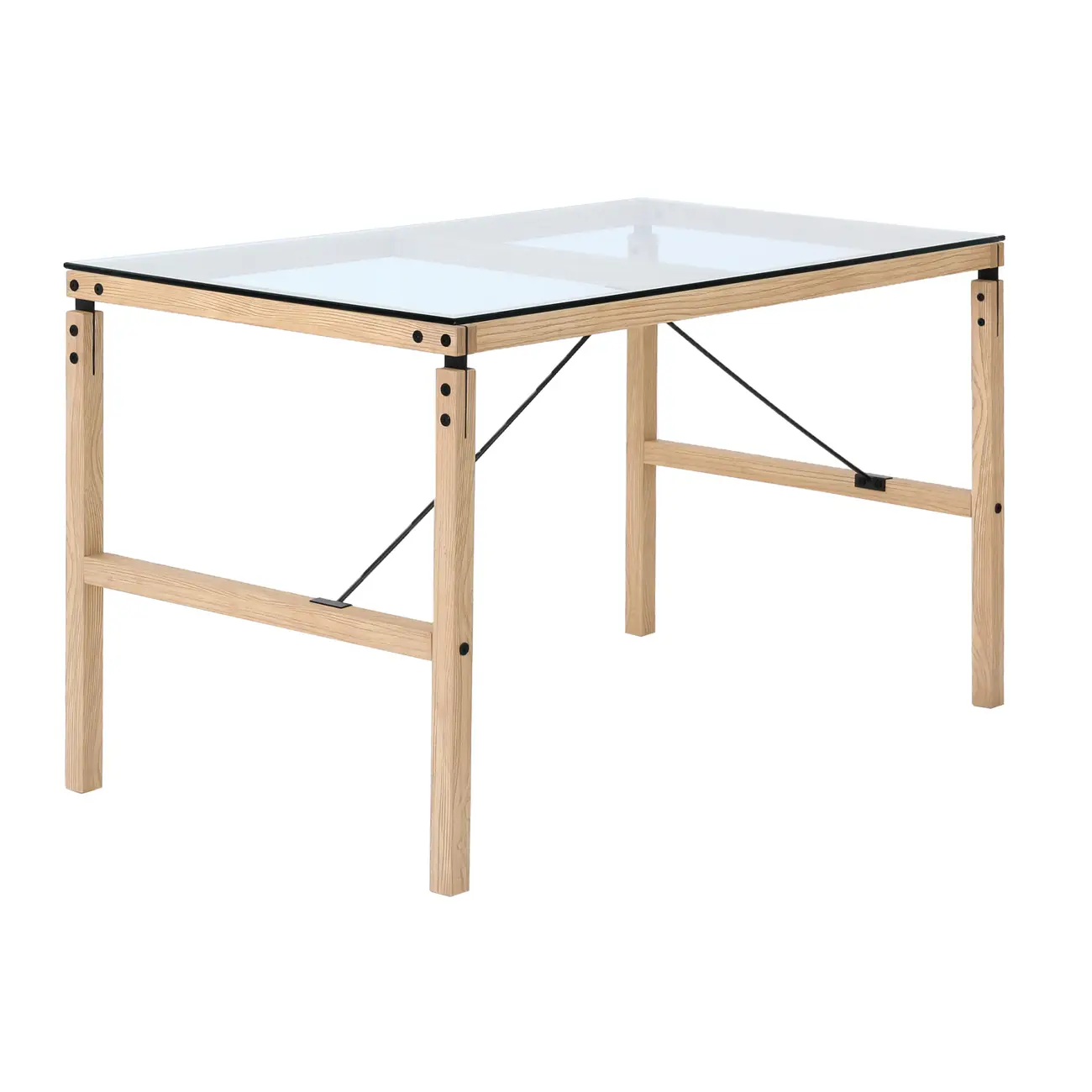 MESA DE ESCRITÓRIO 1,60 M X 75 CM PONTES - OAK FEEL/GRAFITE SATIN - Foto 2