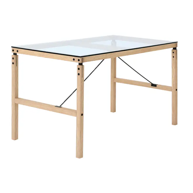 MESA DE ESCRITÓRIO 1,60 M X 75 CM PONTES - OAK FEEL/GRAFITE SATIN - Foto 2