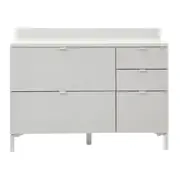 ARMÁRIO INF. 120 2P/3G C/TAMPO SLEEK - BRANCO/GRANILITE - Foto 1