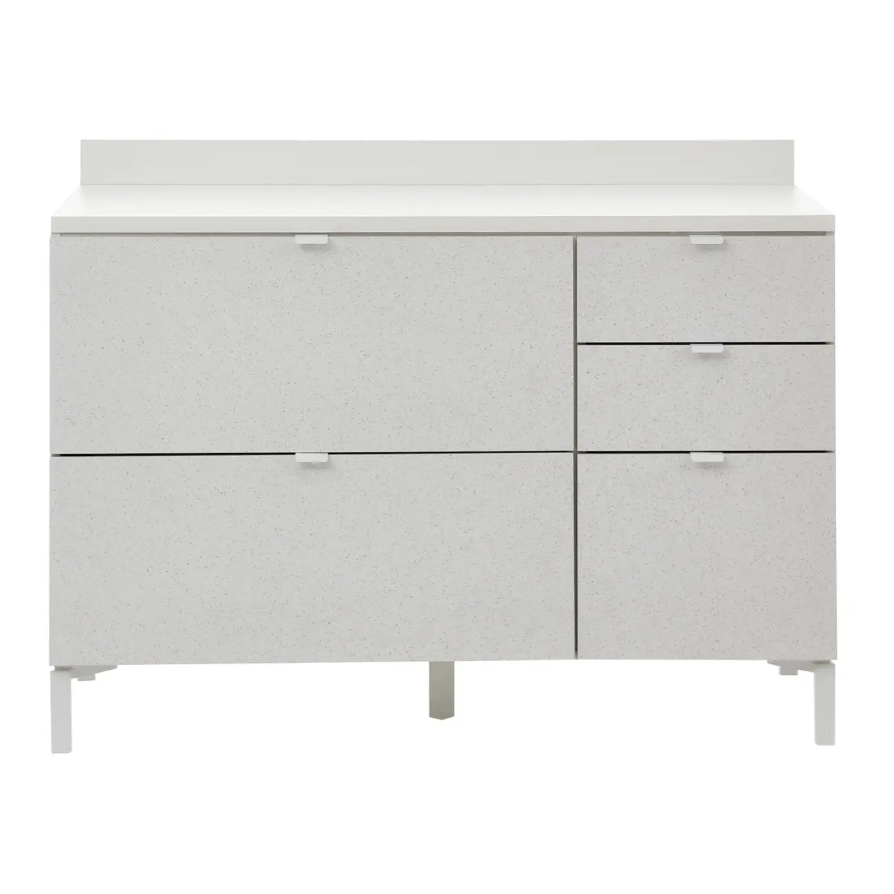 ARMÁRIO INF. 120 2P/3G C/TAMPO SLEEK - BRANCO/GRANILITE - Foto 1