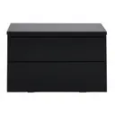 PRETO - MESA DE CABECEIRA 2 GAVETAS MINCE