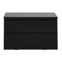 PRETO - MESA DE CABECEIRA 2 GAVETAS MINCE