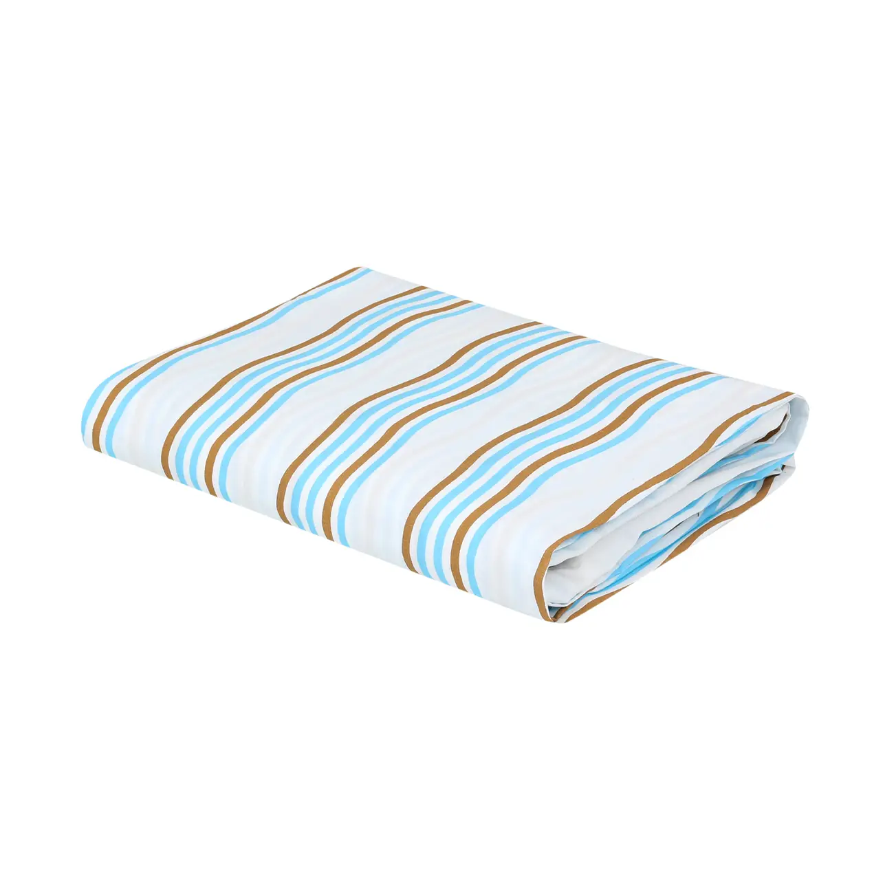 LENÇOL COM ELÁSTICO CASAL1,38 M X 1,88 M X 30 CM MAR E TERRA - AZUL CLARO/BEGE - Foto 2