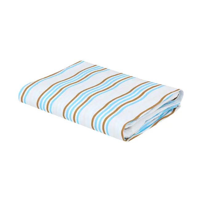 LENÇOL COM ELÁSTICO CASAL1,38 M X 1,88 M X 30 CM MAR E TERRA - AZUL CLARO/BEGE - Foto 2