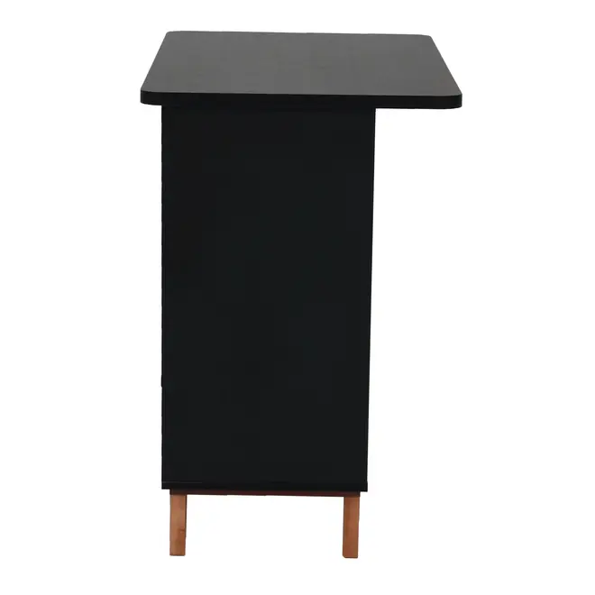 BALCÃO DE COZINHA COM 2 PORTAS DE CORRER 1,20 M X 60 CM LIN - PRETO/NOZES - Foto 7