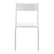CADEIRA DE JANTAR EMPILHÁVEL TALK - BRANCO/BRANCO - Foto 2