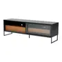 RACK 2 PORTAS DE CORRER/2 GAVETAS 1,80 M X 45 CM STREET - KONKRET/INCOLOR - Foto 5