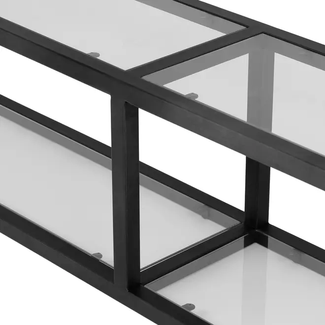 RACK SUSPENSO/NICHO 2,10 M X 21 CM GRAFF - GRAFITE MATTE FLOTADO/INCOLOR - Foto 5