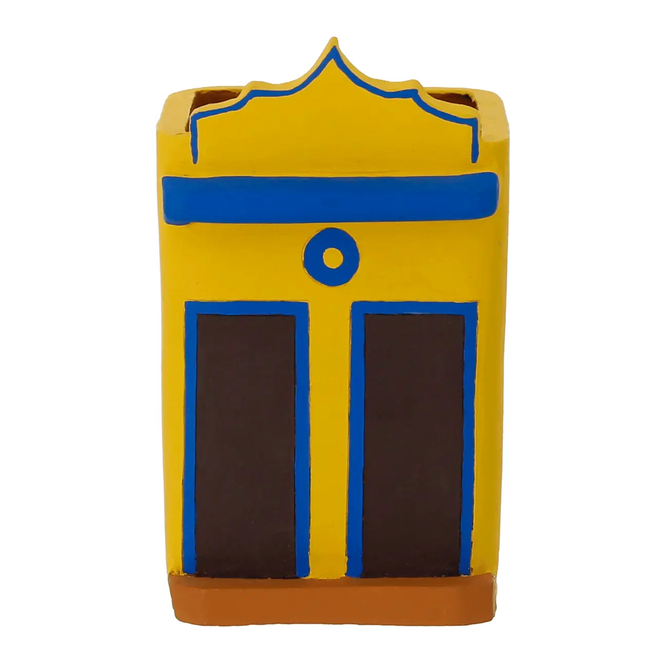 VASO DECORATIVO DE PAREDE III BEBERIBE - AMARELO/BRANCO - Foto 1