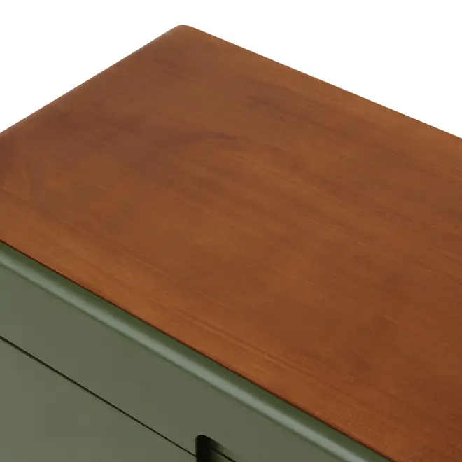 MESA DE CABECEIRA 2 GAVETAS BUARQUE - NOZES/MUSGO - Foto 11