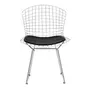 CADEIRA COM ALMOFADA BERTOIA - CROMADO/PRETO - Foto 2