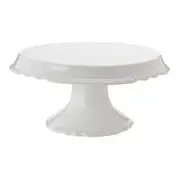 PRATO PARA BOLO COM PÉ 27 CM TRÉSOR - BRANCO - Foto 1
