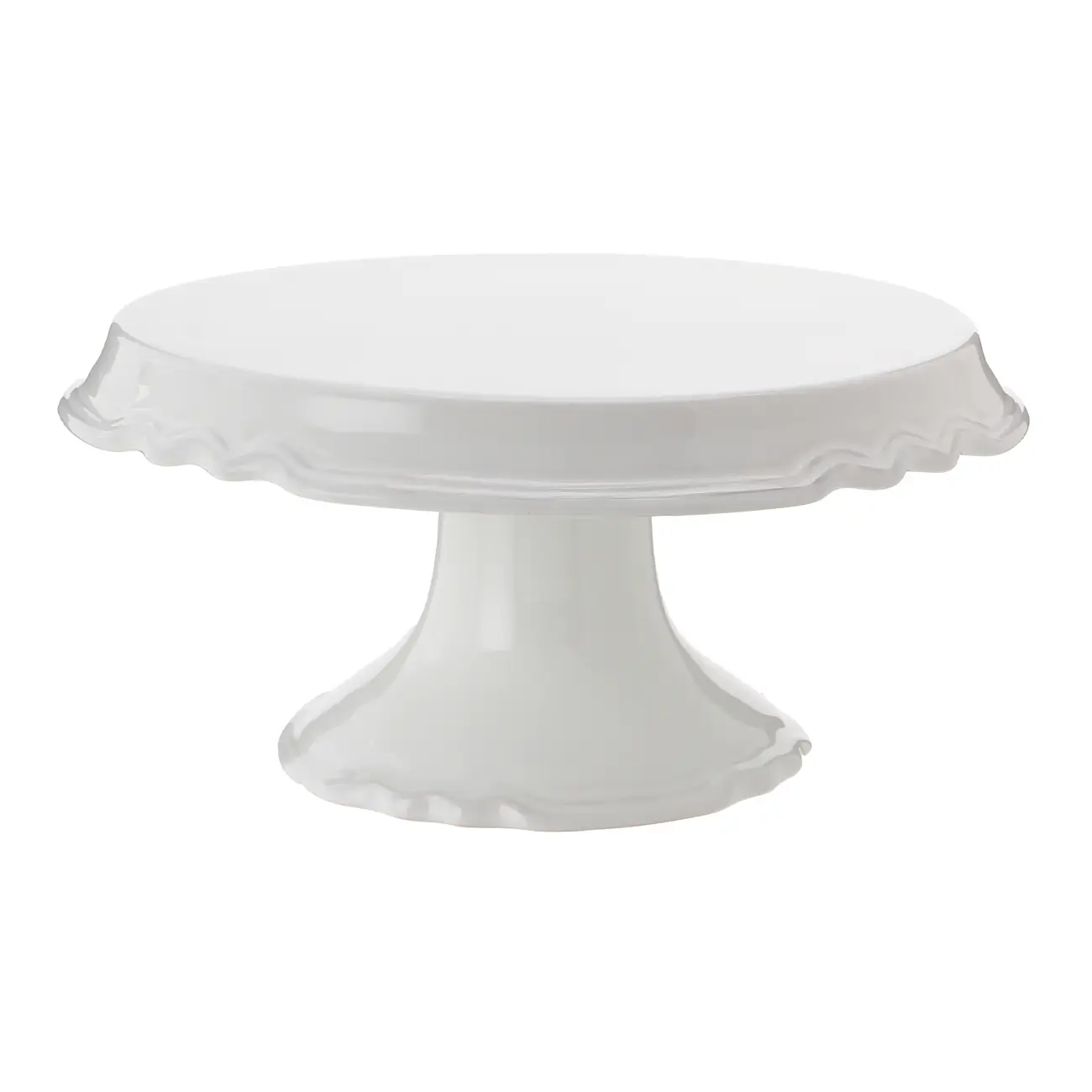 PRATO PARA BOLO COM PÉ 27 CM TRÉSOR - BRANCO - Foto 1