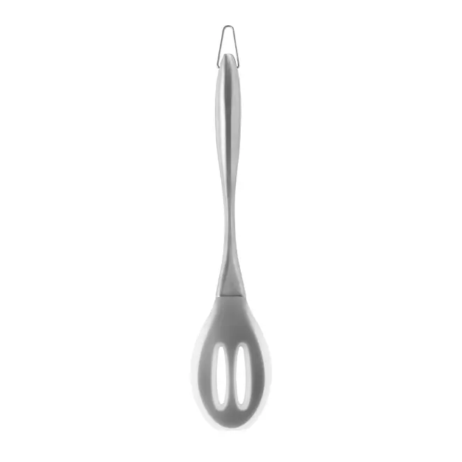 COLHER VAZADA 32 CM SILIKS - INOX/ARGILA - Foto 1
