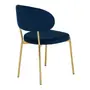 CADEIRA DE JANTAR DAISY - OURO/GALAXY BLUE - Foto 4