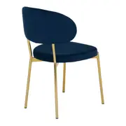 CADEIRA DE JANTAR DAISY - OURO/GALAXY BLUE - Foto 4