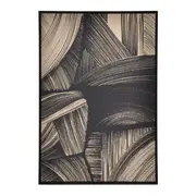 QUADRO 55 CM X 80 CM TAFFU - PRETO/NATURAL - Foto 1