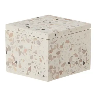 ORGANIZADOR COM TAMPA 8 CM X 8 CM TERRAZZO