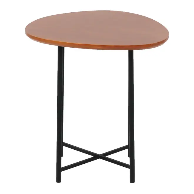 MESA LATERAL 47 CM X 44 CM ORGANIQUÊ - PRETO/NOZES - Foto 2