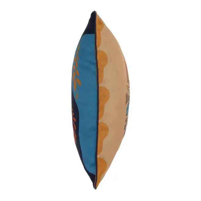 ALMOFADA 43 CM X 43 CM MULHER PÁSSARO - TERRACOTA/MULTICOR - Foto 3