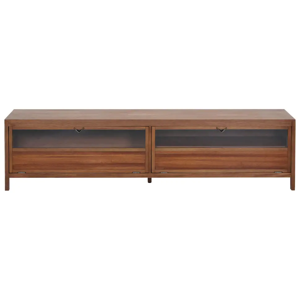 RACK 2 PORTAS BASCULANTES 2,12 M X 40 CM MASCAVO - NOZES/INCOLOR - Foto 1