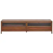 RACK 2 PORTAS BASCULANTES 2,12 M X 40 CM MASCAVO - NOZES/INCOLOR - Foto 1