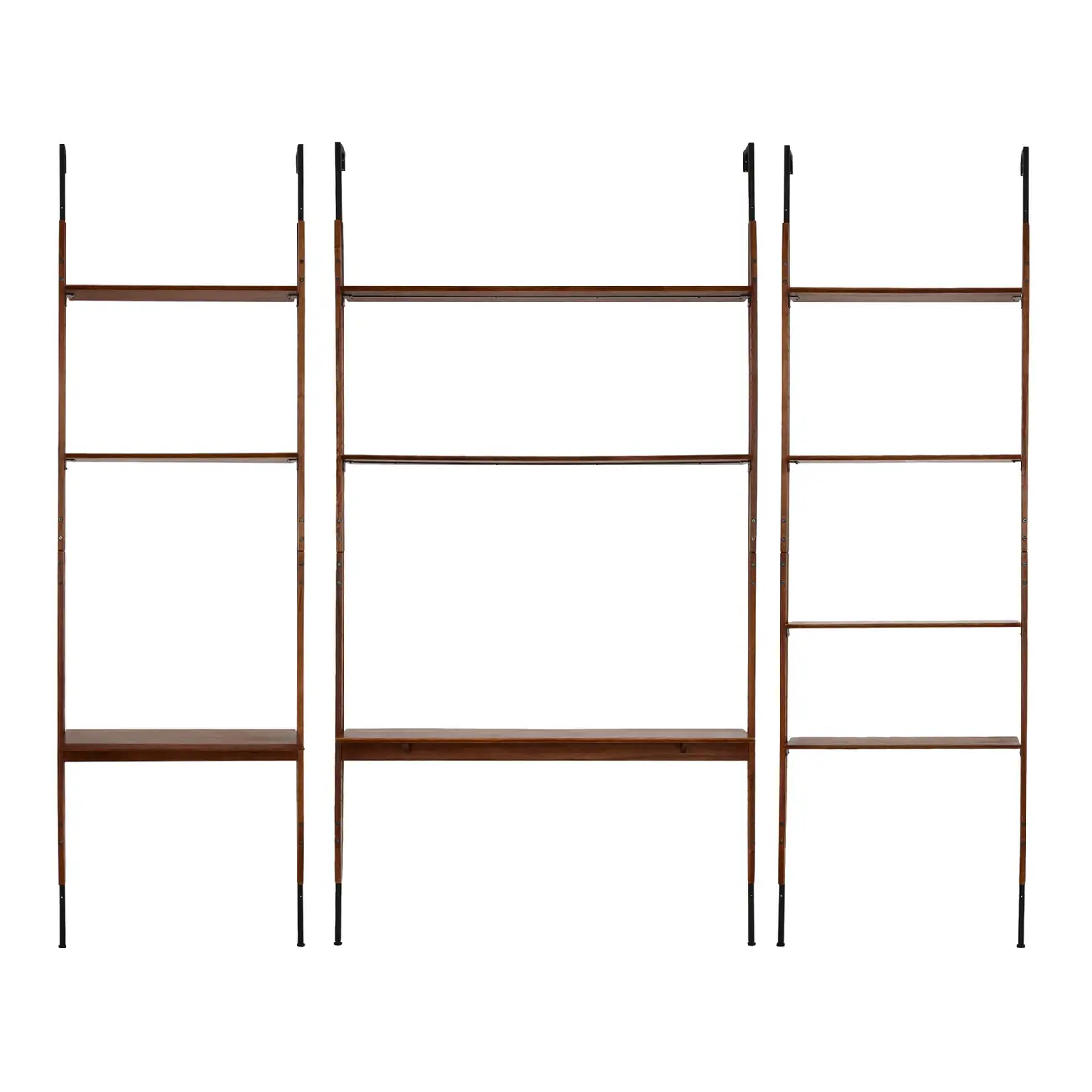 ESTANTE/ESC/TV 3,18 M X 2,41 M LIBRERIA - NOZES/PRETO - Foto 1