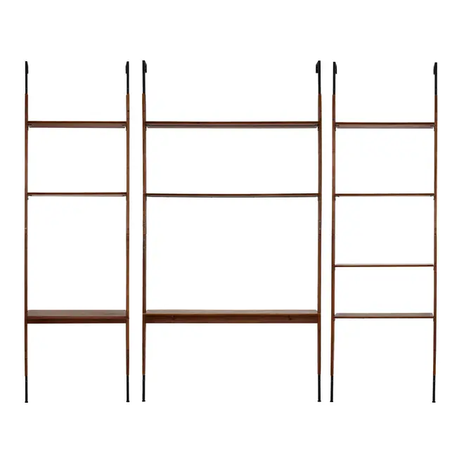 ESTANTE/ESC/TV 3,18 M X 2,41 M LIBRERIA - NOZES/PRETO - Foto 1