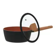 JOGO DE PANELAS INDUÇÃO COM 4 PEÇAS NORMA - PRETO/TERRACOTA - Foto 9