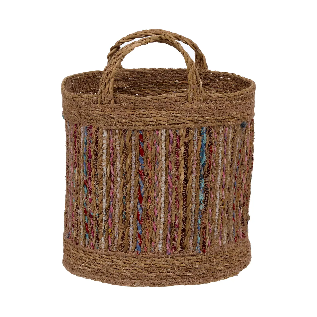 CESTO 26 CM X 26 CM X 26 CM COCAL - FIBRA CLARA/MULTICOR - Foto 5