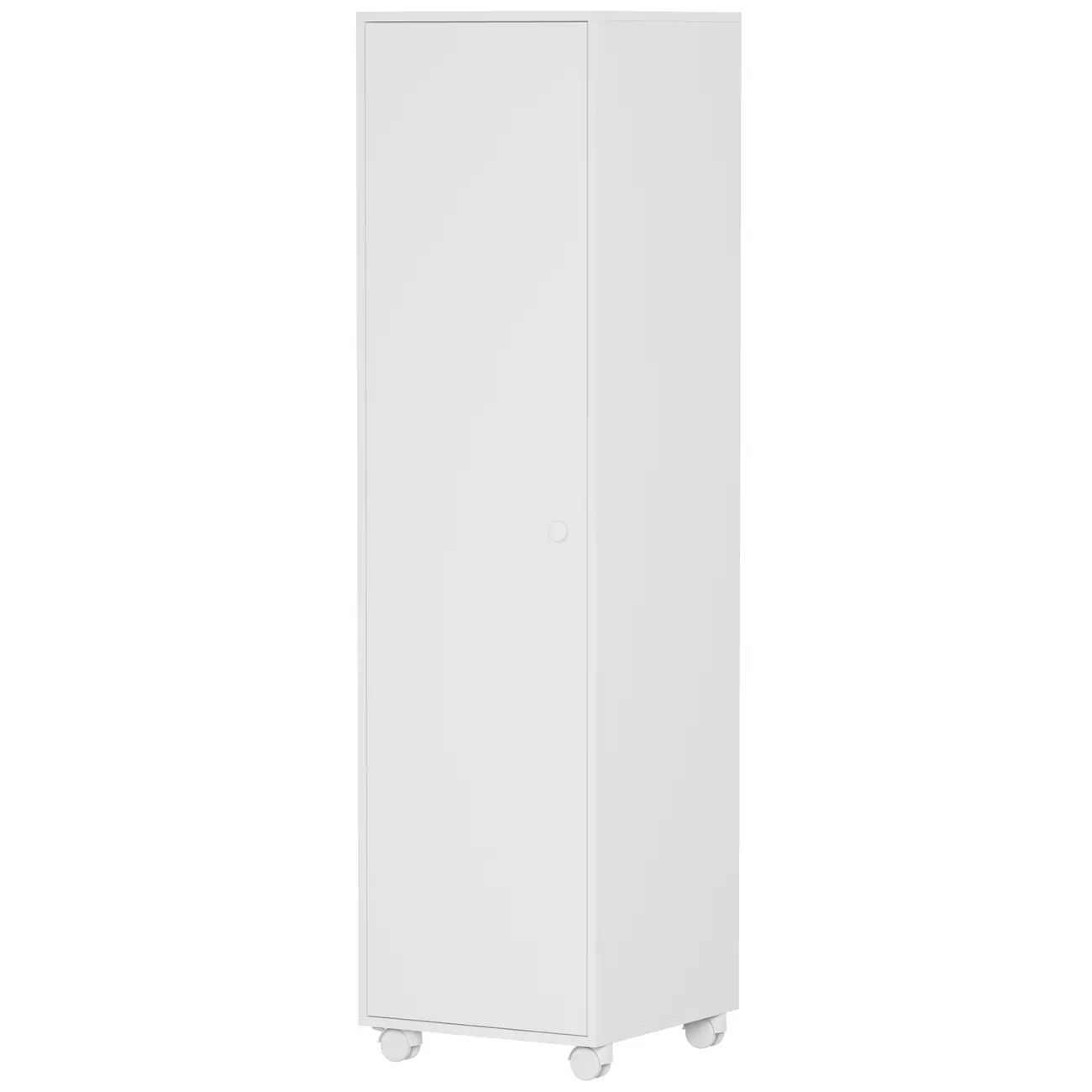 ARMÁRIO PARA LAVANDERIA ALTO 1 PORTA COM NICHO E RODÍZIOS ALL WEEK - BRANCO - Foto 2