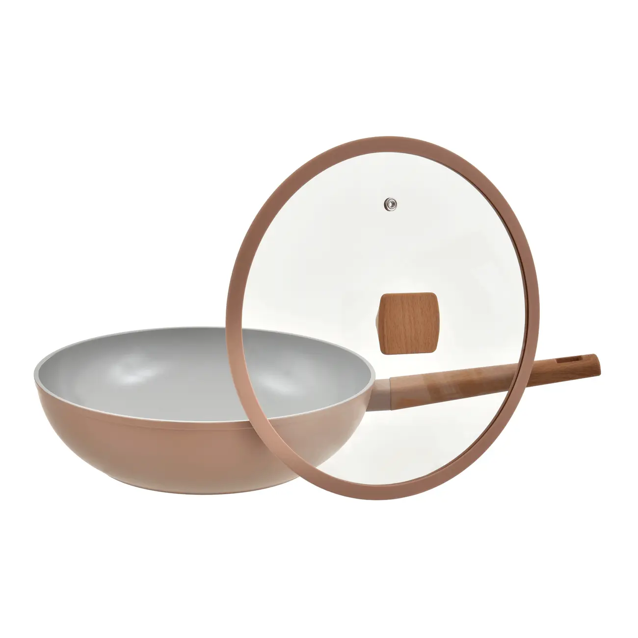 WOK INDUÇÃO 28 CM NORMA - OPALA ROSA/FLANDRES - Foto 4
