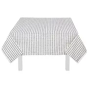 TOALHA DE MESA 1,40 M X 2,10 M UTTU - BRANCO/PRETO - Foto 1