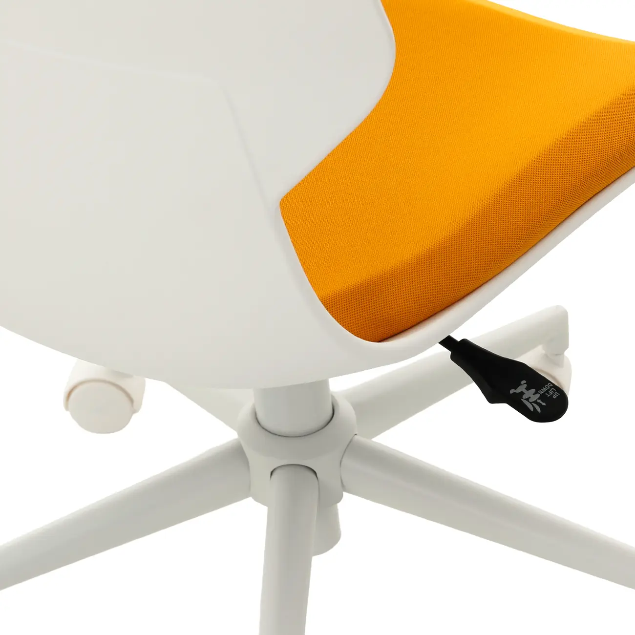 CADEIRA HOME OFFICE ZIPZ - BRANCO/SORBET DE MANGA - Foto 7