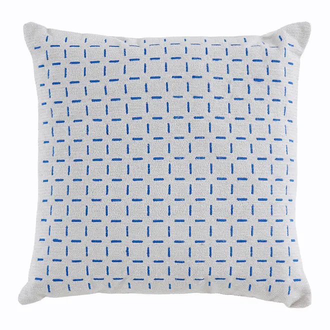 ALMOFADA 45 CM X 45 CM SENSORY - FLANDRES/AZUL COBALTO - Foto 1