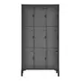 GRAFITE/PRETO - LOCKER/ARMÁRIO PARA ESCRITÓRIO ALTO 9 PORTAS SLEEK